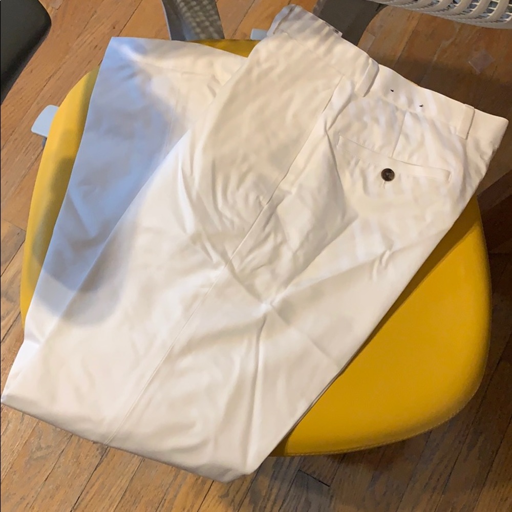 Brooks brothers pants WHITE